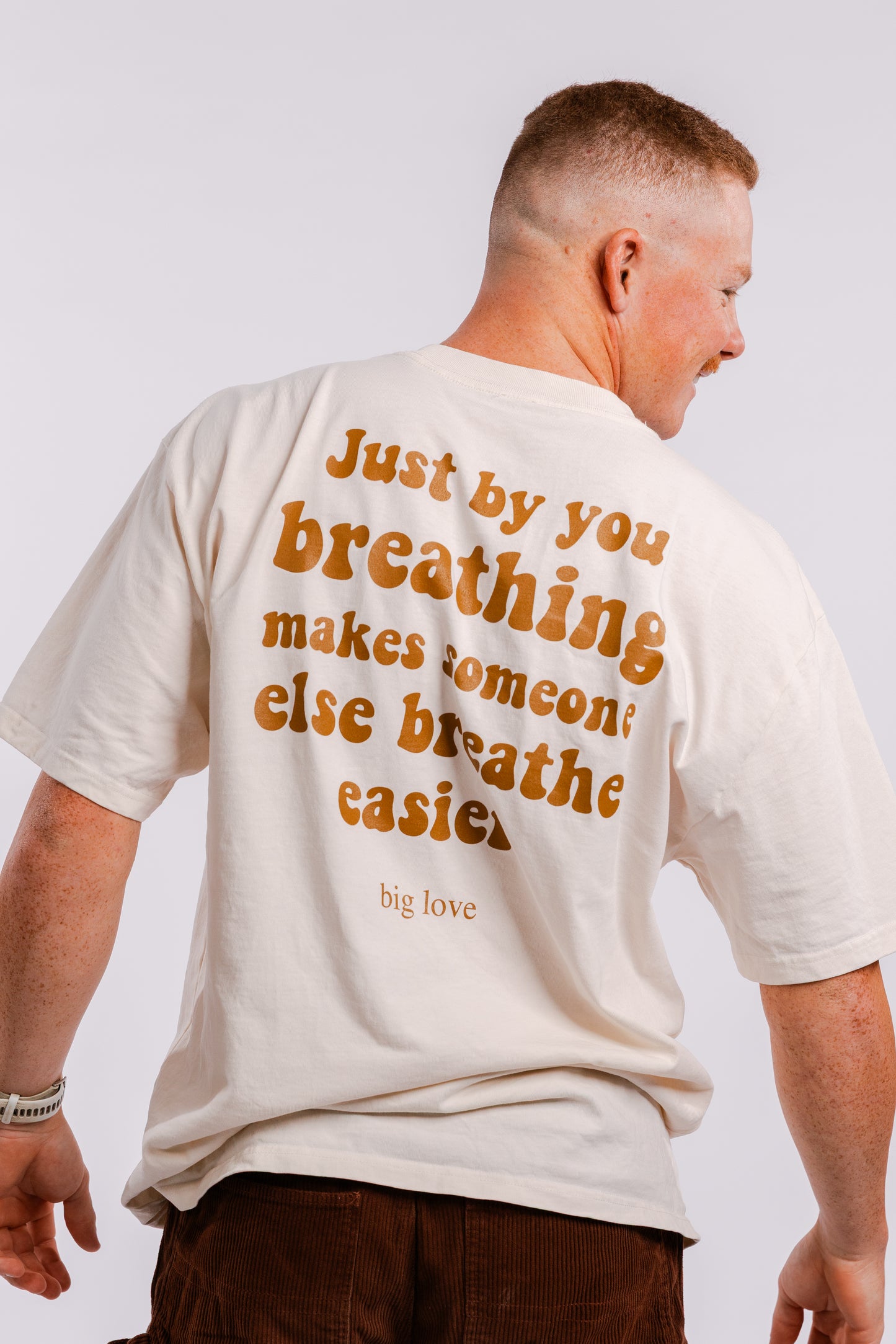 O.G "Just By You Breathing" Oversized Tee