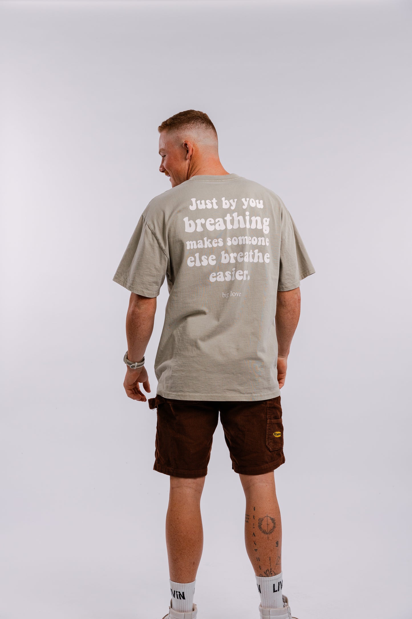 O.G "Just By You Breathing" Oversized Tee